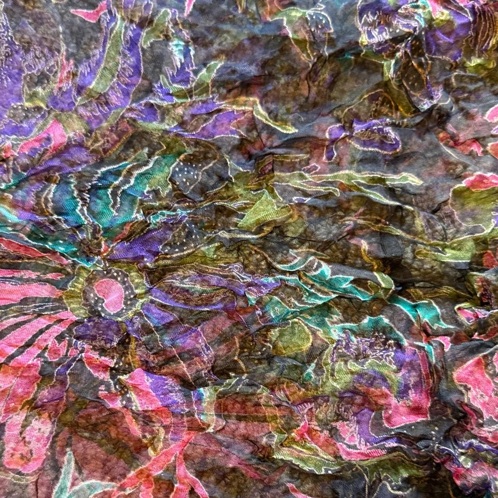Multicolor Textured Scarf - Picture 4 of 7
